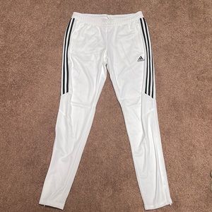 White Adidas Jogger Type Pants